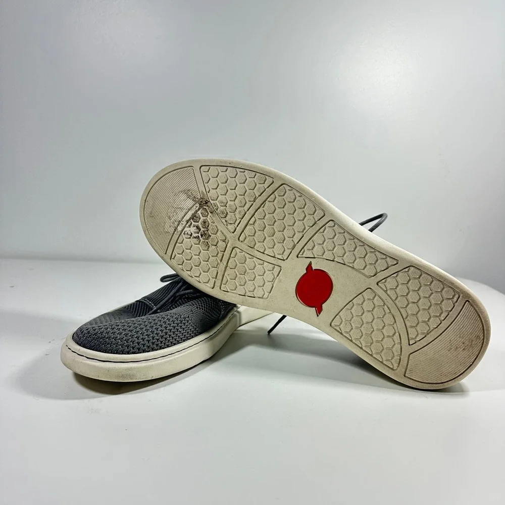 Born Shoes Mens Knit Sneakers Grey Lace‎ Up Casual Shoes BM0000622 Size 11.5 M